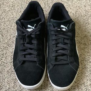 Puma Smash Suede Leather Men's 10.5M Black/White